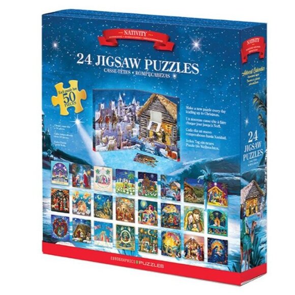 Eurographics Advent Calendar - Nativity Advent Calendar: 24 Jigsaw Puzzles - Picture 4 of 4